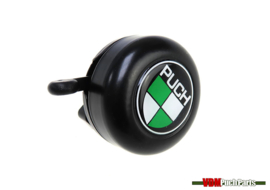 Bel Puch logo dome sticker (Zwart)