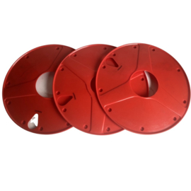 Wheel cover set red Starwheel 3 pieces Puch Maxi