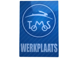 Aufkleber Werkstatt Niederländisch 200mm x 285mm Tomos