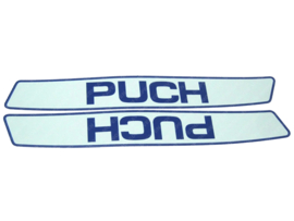 Tank transfer sticker set wit/blauw Puch Maxi
