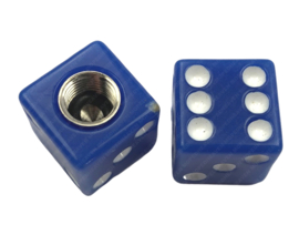 Valve caps set dice blue