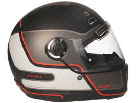 Helm Integraal Retro MT Jarama SV Baux Mat Zwart - Grijs - Zilver