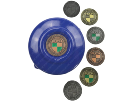 Polraddeckel Blau mit RealMetal Emblem Puch e50 / ZA50 / Z50