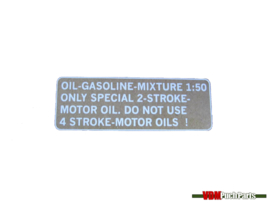 Puch gasoline mix sticker (White)