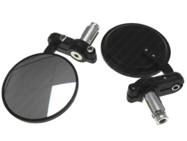 Plug-in mirror set Round Black Universal