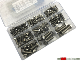 Assortiment bolts/nuts hexagon M6-M10 Stainless steel 138-Pieces