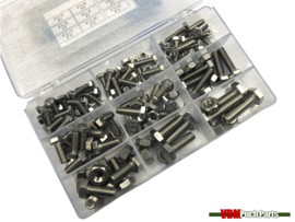 Assortiment bouten/moeren zeskant M6-M10 RVS 138-Delig