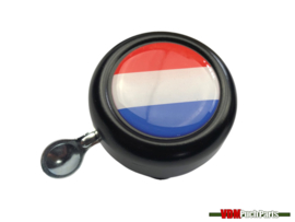 Bel Nederland zwart dome sticker