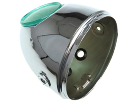 Ei-Koplamp huis chroom (Zij bevestiging)