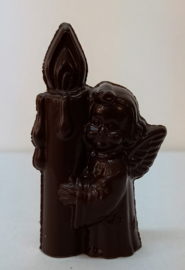 Engel met kaars  - 10 cm effen