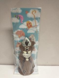Zwaaiende Sint 18 cm ingekleurd