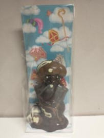 Zwarte piet met pakjes 18 cm ingekleurd