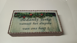 Opgevuld doosje met persoonlijke tekst