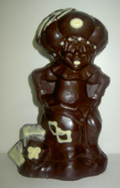 Zwarte piet met pakjes 25 cm ingekleurd