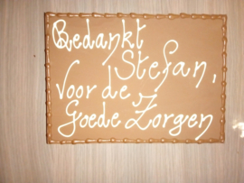 Chocolade vierkant/rechthoek  met eigen tekst