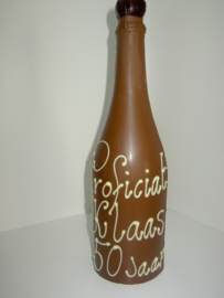 Fles met tekst naar keuze