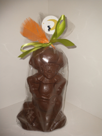 Zwarte piet  met pakjes 25 cm effen