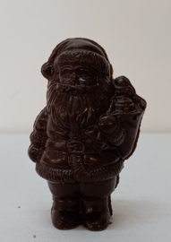 Kerstman met zak op rug -  8 cm effen
