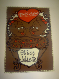 Tekening op chocolade