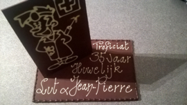 Tekening op chocolade