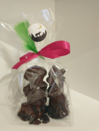 Zwarte piet en zwaaiende sint 18cm  effen samen verpakt