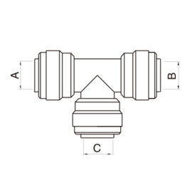 DM-fit  T-stuk 8mm / 10 stuks