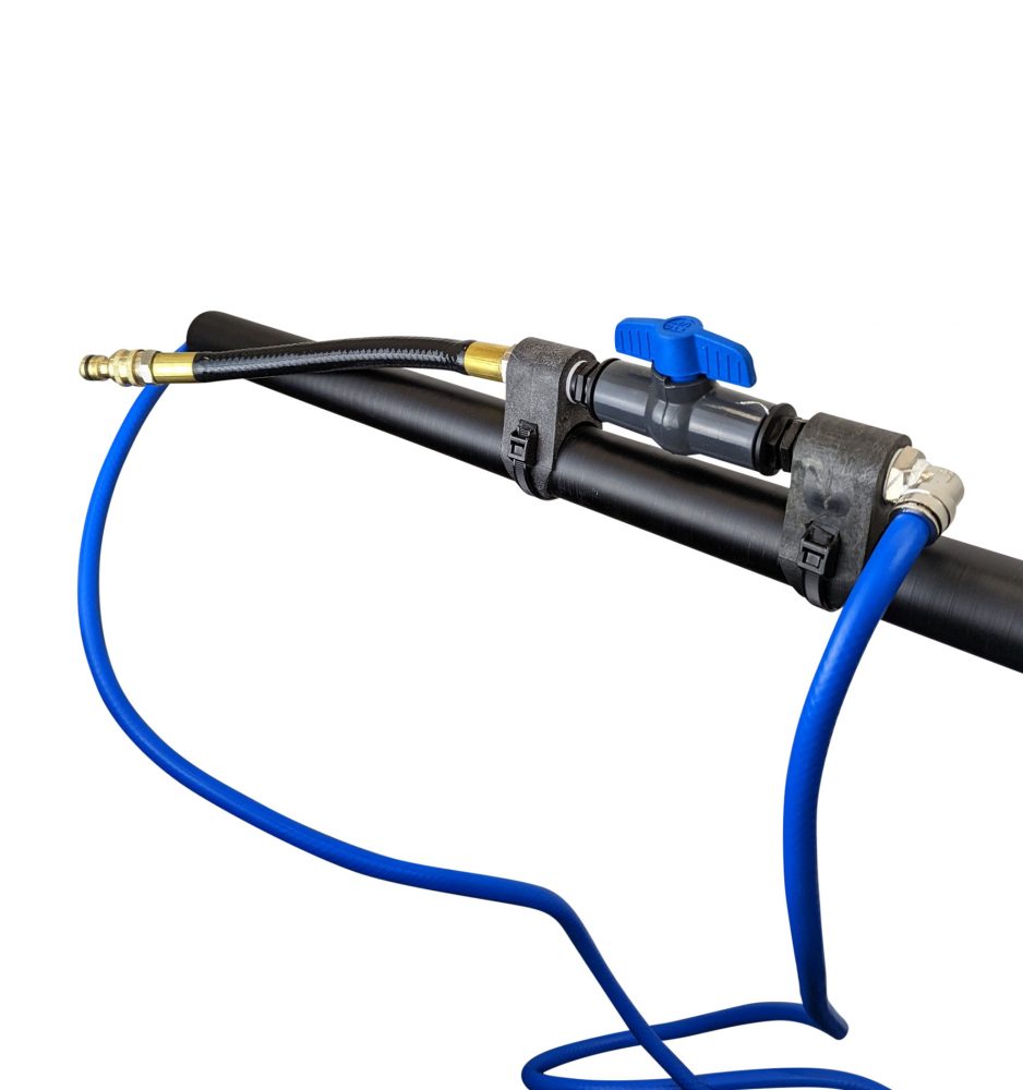 STREAMLINE softwash steel Kit - 10 mtr. compleet met steel, borstel & spray nozzle