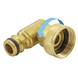 GARDENA messing nippel 90° - swivel 3/4 bi.