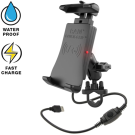 RAM Quick-Grip waterproof draadloze telefoonoplader stangbeugel (RAM-B-149Z-A-UN14W)