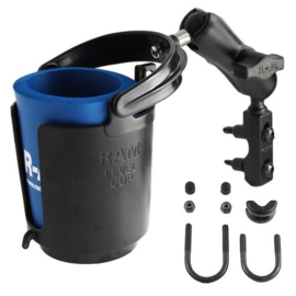 RAM Rem/koppeling mount met Level Cup Drink Holder & Koozie