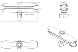 RAM Mount lange klemarm 15,25 cm - RAM-B-201U-C