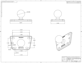 RAM Mount Fußplatte für Kupplungs-/Bremsflüssigkeitsbehälter - RAM-B-345U