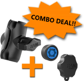 DEAL: RAM Mount kort 6 cm +4 Pin-Lock Security Knob