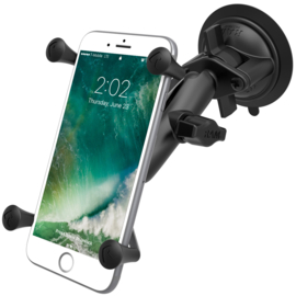 RAM Mount zuignapset met universele X-Grip grote smartphonehouder (RAM-B-166-UN10U)