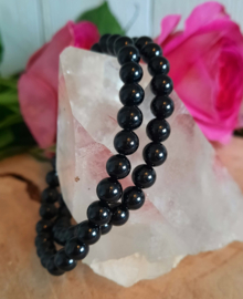 Zwarte Toermalijn armband ( 6 mm )