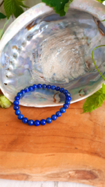 Lapis Lazuli (kogel) armband 6mm