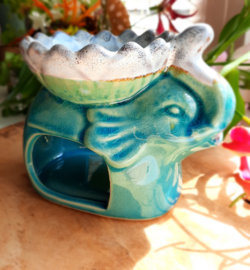 Waxmelt brander/olieverdamper turquoise olifant