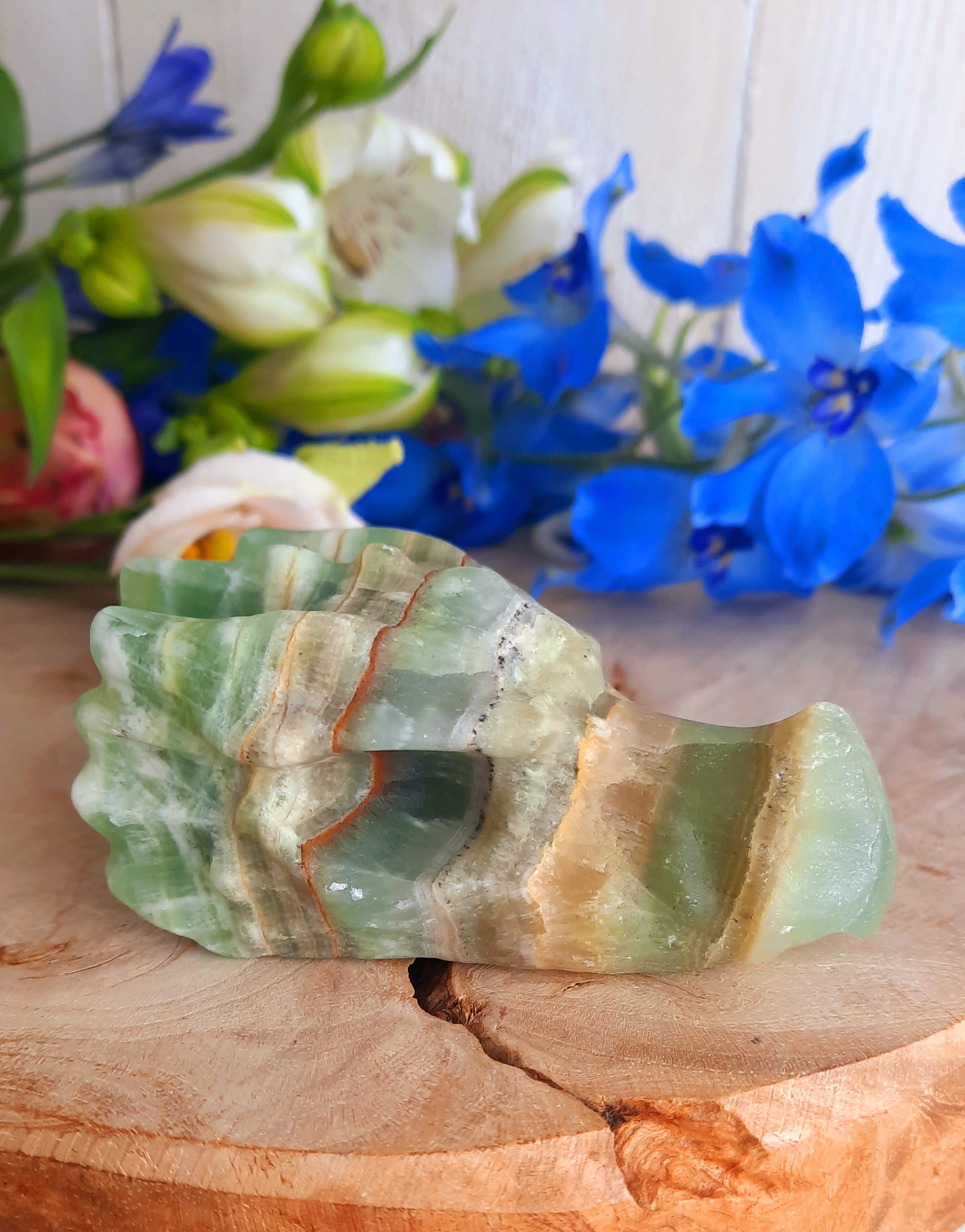 Draken schedel (Caribbean blue calcite)