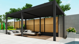 Pergola 7.2x3.6m met lamellen antraciet