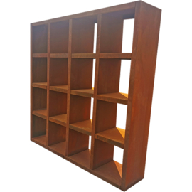Houtopslag Cortenstaal kubussen L180*B40*H180
