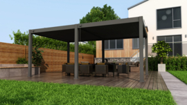 Pergola 5.3x3.6m met lamellen antraciet