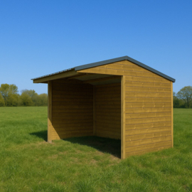 Schuilstal Paarden/schapen 500 cm x 292 cm x 272 nok