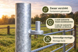 Duimpaal gegalvaniseerd 200 cm Ø 9 cm