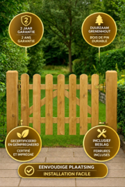 Houten tuinpoort – 100 × 100 cm