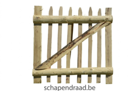 Portail en robinier (acacia) 100 cm – durable avec quincaillerie incluse