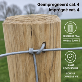 Piquet de prairie écorcé Ø 8 × 160 cm – traité autoclave classe 4