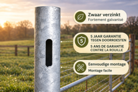 Sluitpaal gegalvaniseerd 200 cm Ø 9 cm
