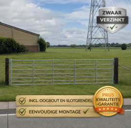 Metalen weidepoort 7 buizen 152 cm