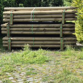 Rondgefreesde Weidepalen Ø 10 cm – Lengte 250 cm – Extra Lange Stabiliteit