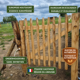 Kastanjehouten poort 100 × 100 cm – voor tuin en weide